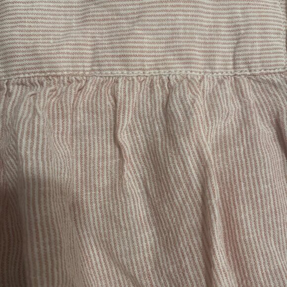 Beach Lunch Lounge Naomi Linen Flutter Sleeve Pink/White Top Size M Women - Picture 2 of 4